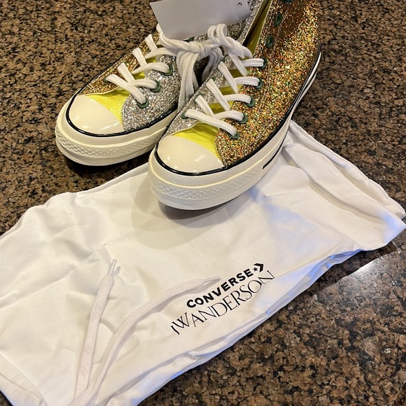 Converse X JW Anderson Chuck silver and gold glitter UNISEX MEN 7.5  WOMENS 9.5 - Picture 13 of 16